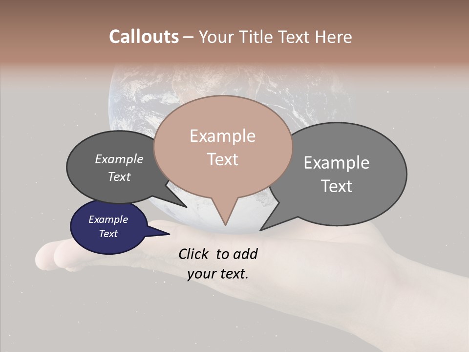 Touching Grandmother White Background PowerPoint Template