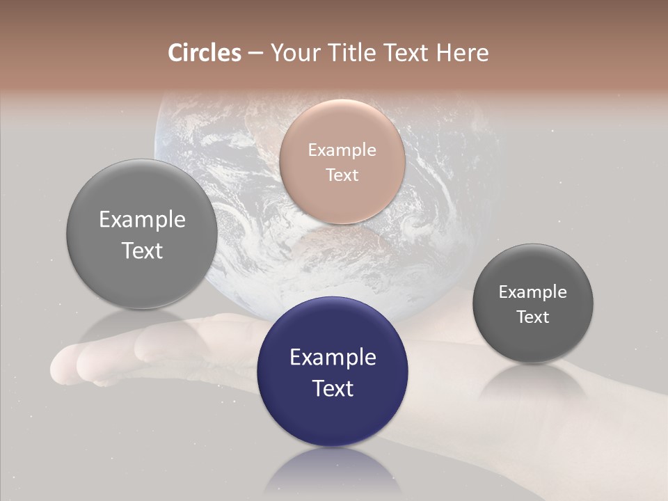 Touching Grandmother White Background PowerPoint Template