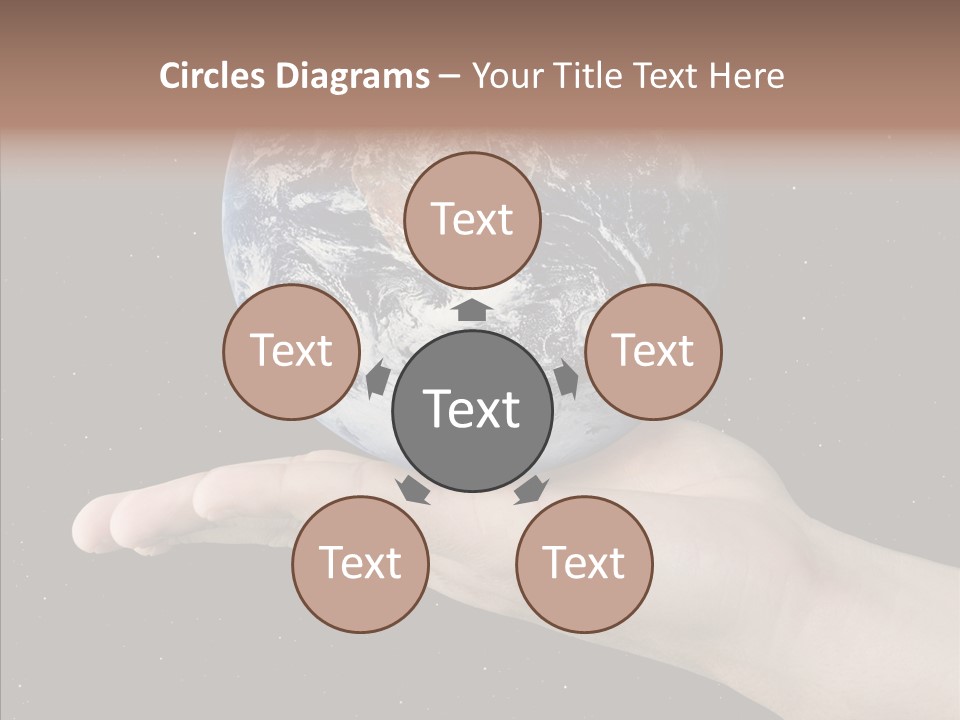 Touching Grandmother White Background PowerPoint Template