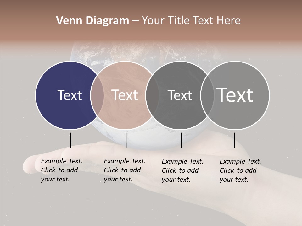 Touching Grandmother White Background PowerPoint Template