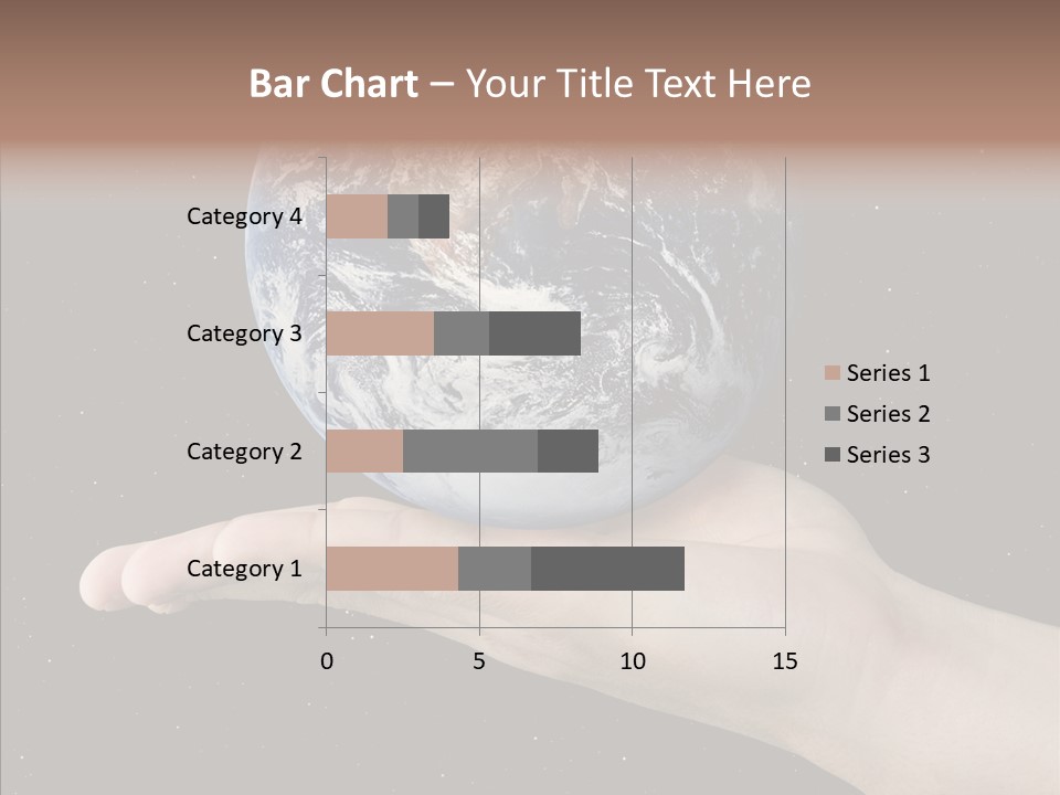 Touching Grandmother White Background PowerPoint Template