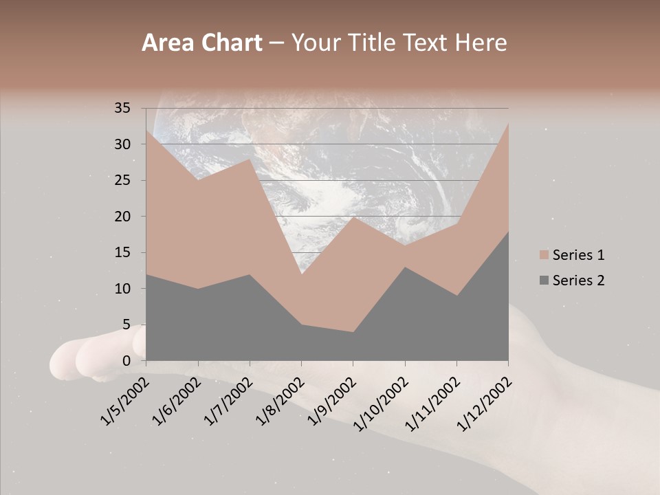 Touching Grandmother White Background PowerPoint Template