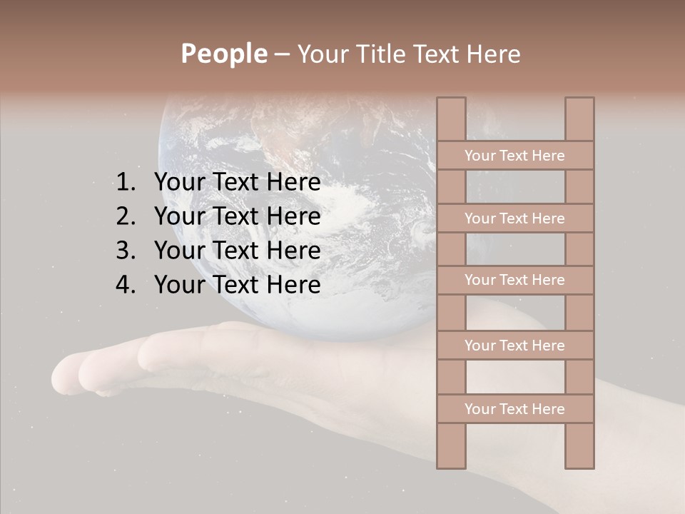 Touching Grandmother White Background PowerPoint Template