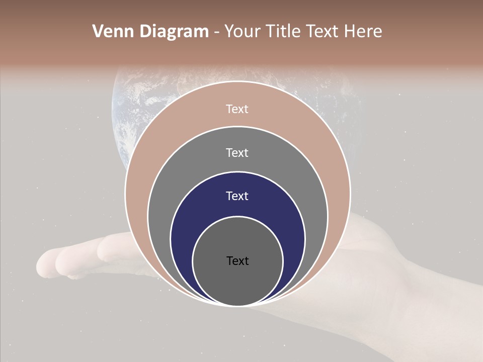 Touching Grandmother White Background PowerPoint Template