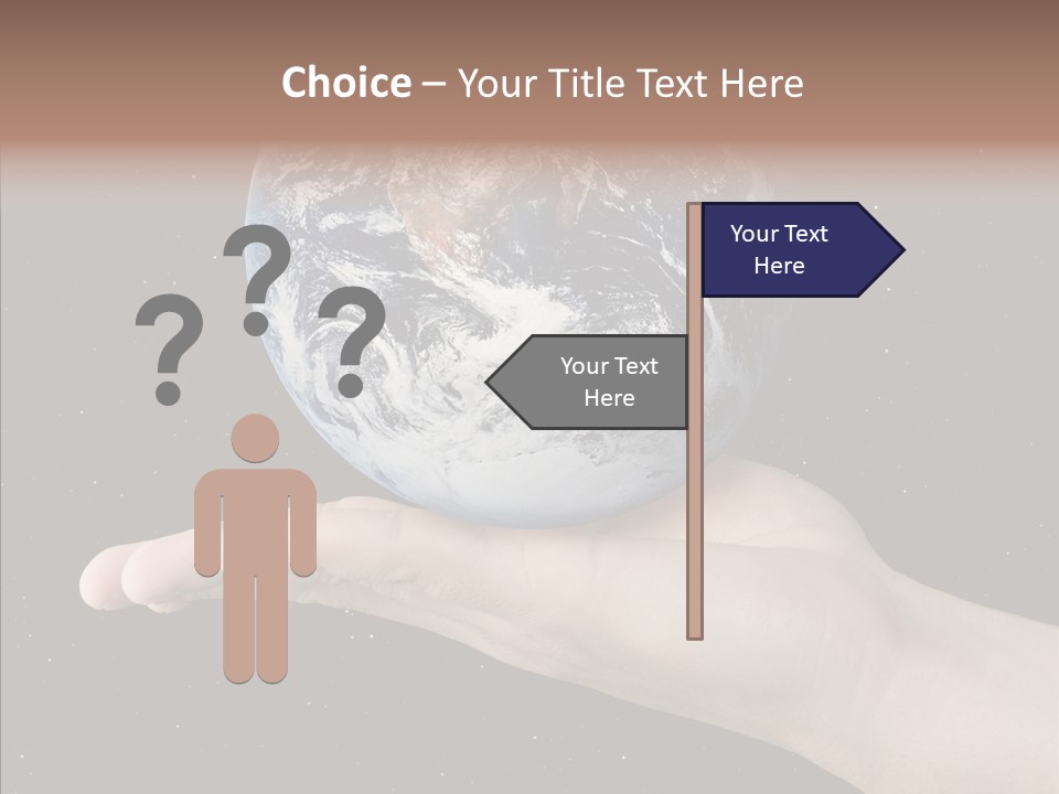 Touching Grandmother White Background PowerPoint Template