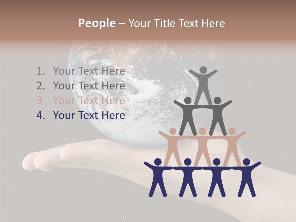 Touching Grandmother White Background PowerPoint Template