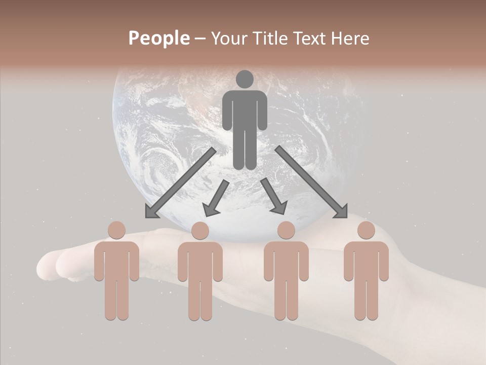 Touching Grandmother White Background PowerPoint Template