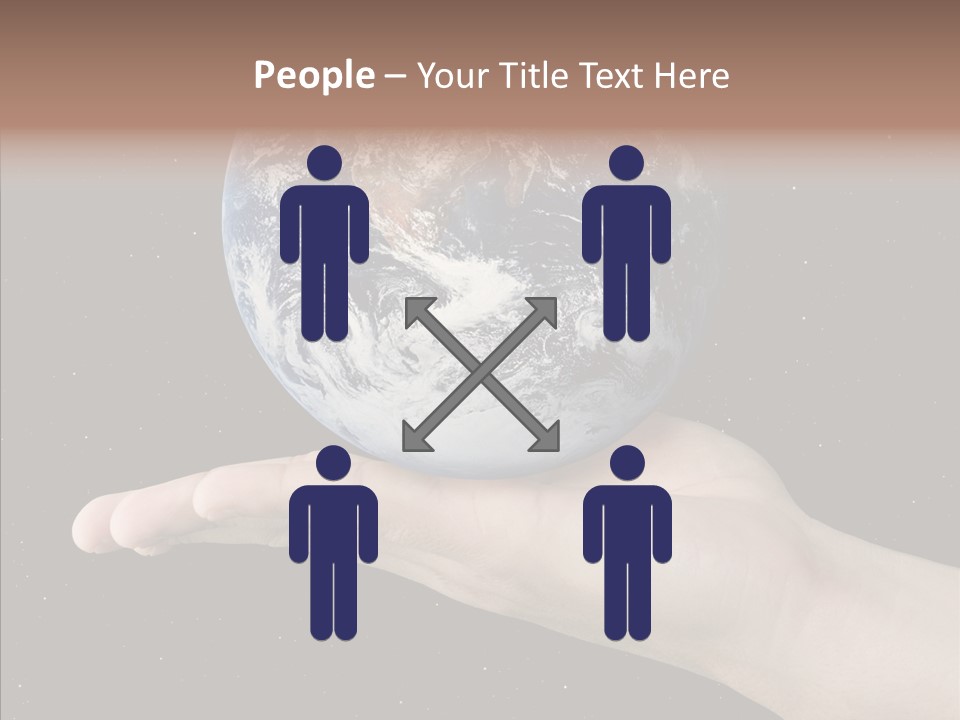 Touching Grandmother White Background PowerPoint Template