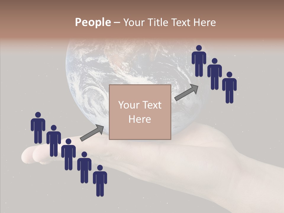 Touching Grandmother White Background PowerPoint Template