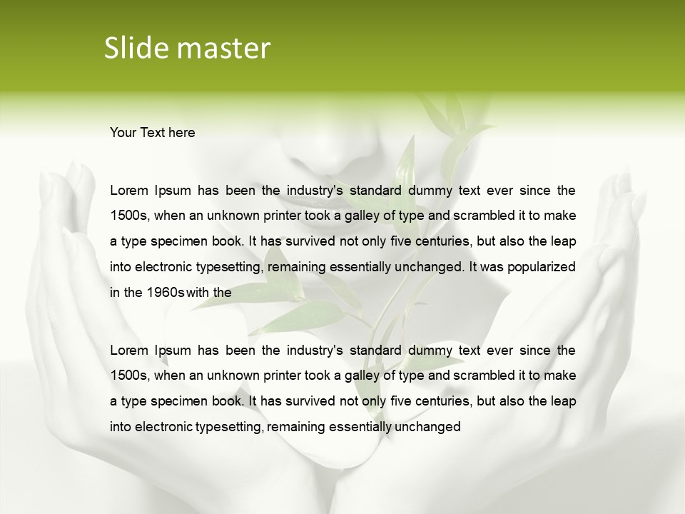 Young Closeup Human PowerPoint Template