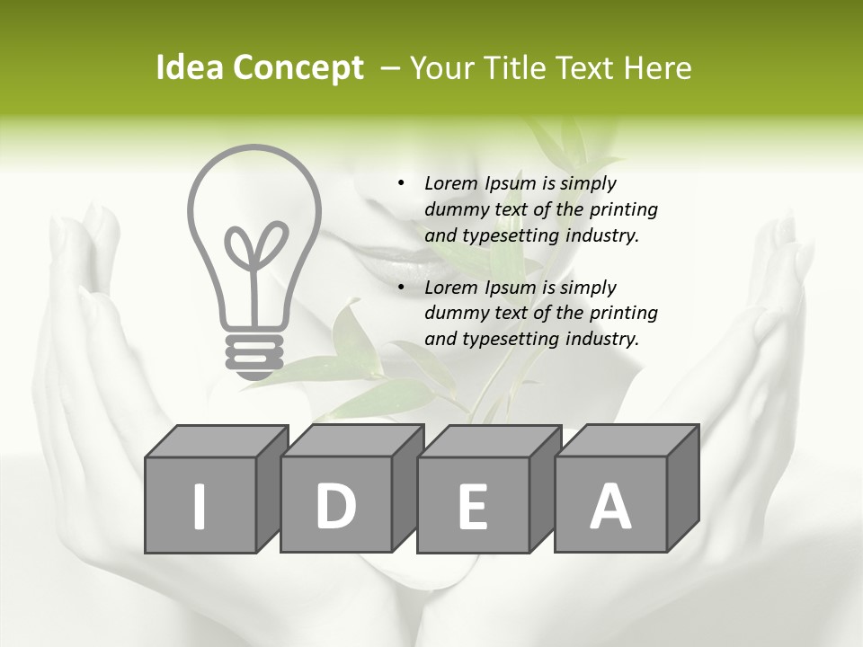 Young Closeup Human PowerPoint Template