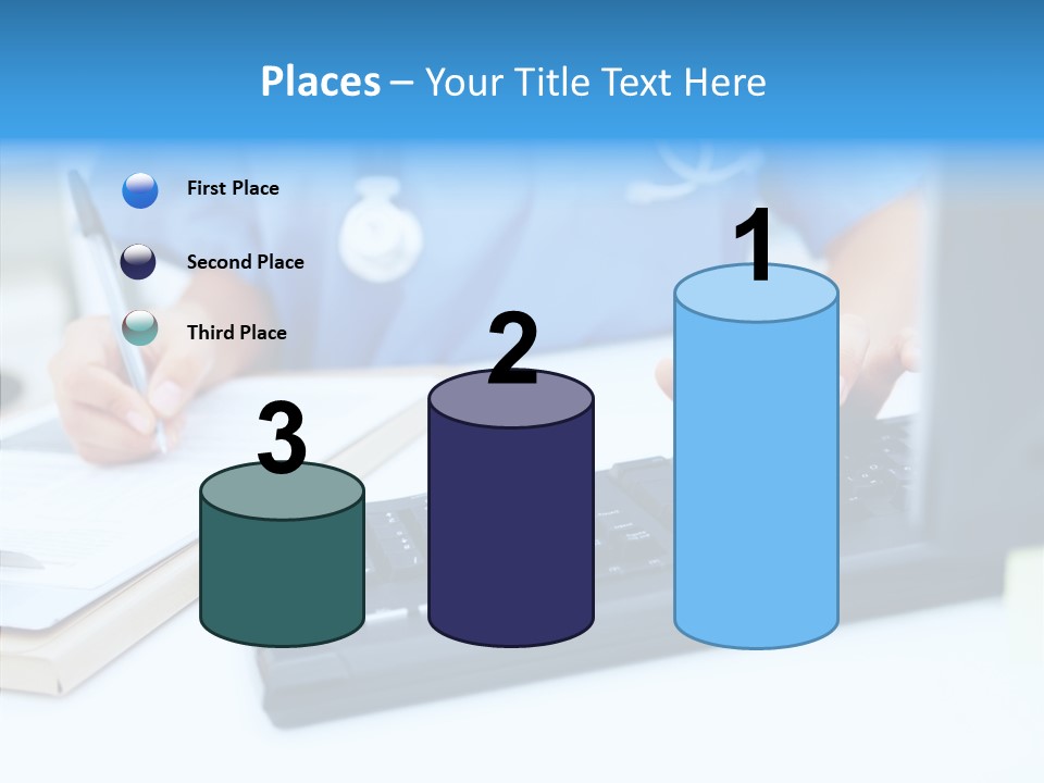 White Women Close Up PowerPoint Template