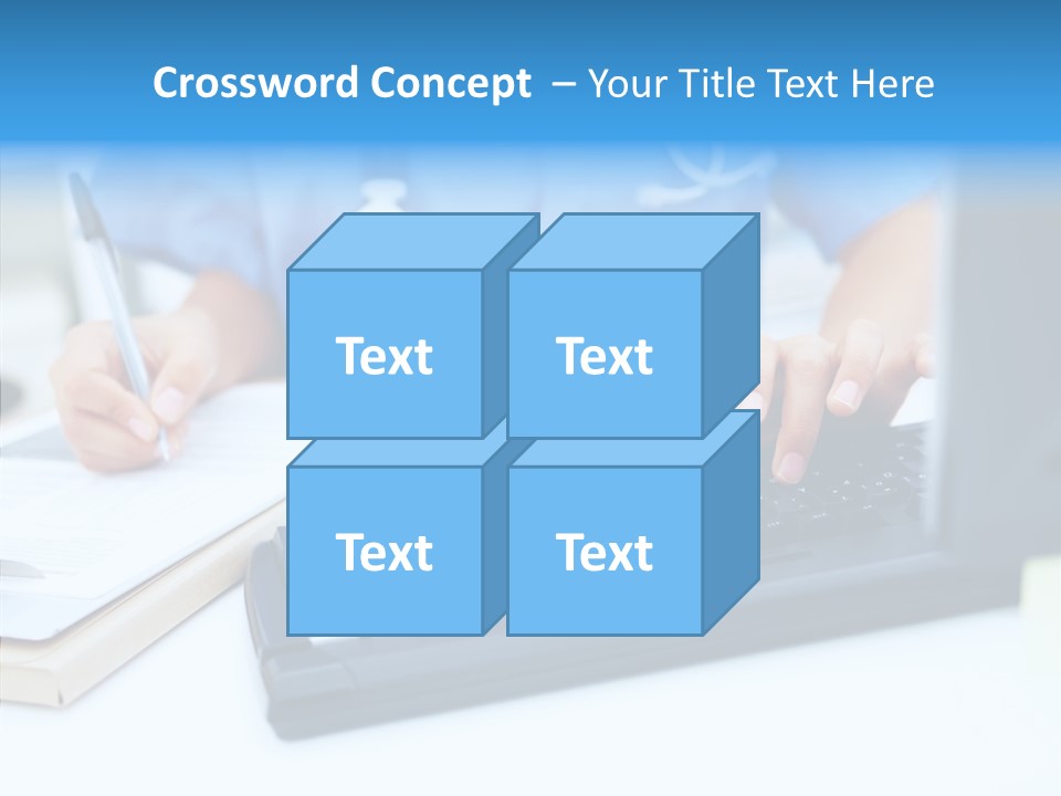 White Women Close Up PowerPoint Template