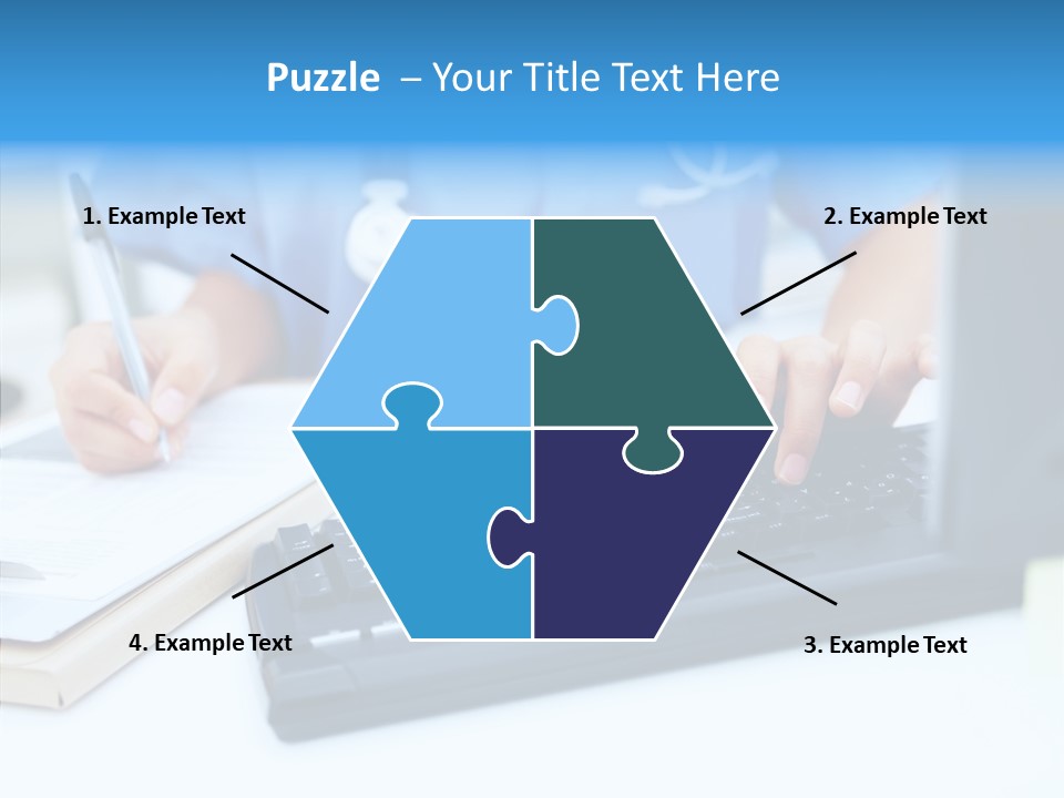 White Women Close Up PowerPoint Template