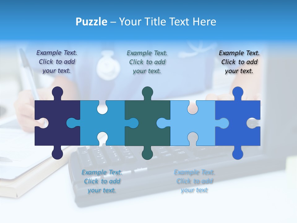 White Women Close Up PowerPoint Template