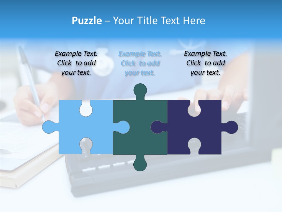 White Women Close Up PowerPoint Template