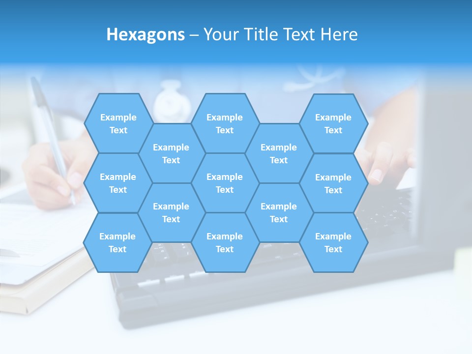 White Women Close Up PowerPoint Template