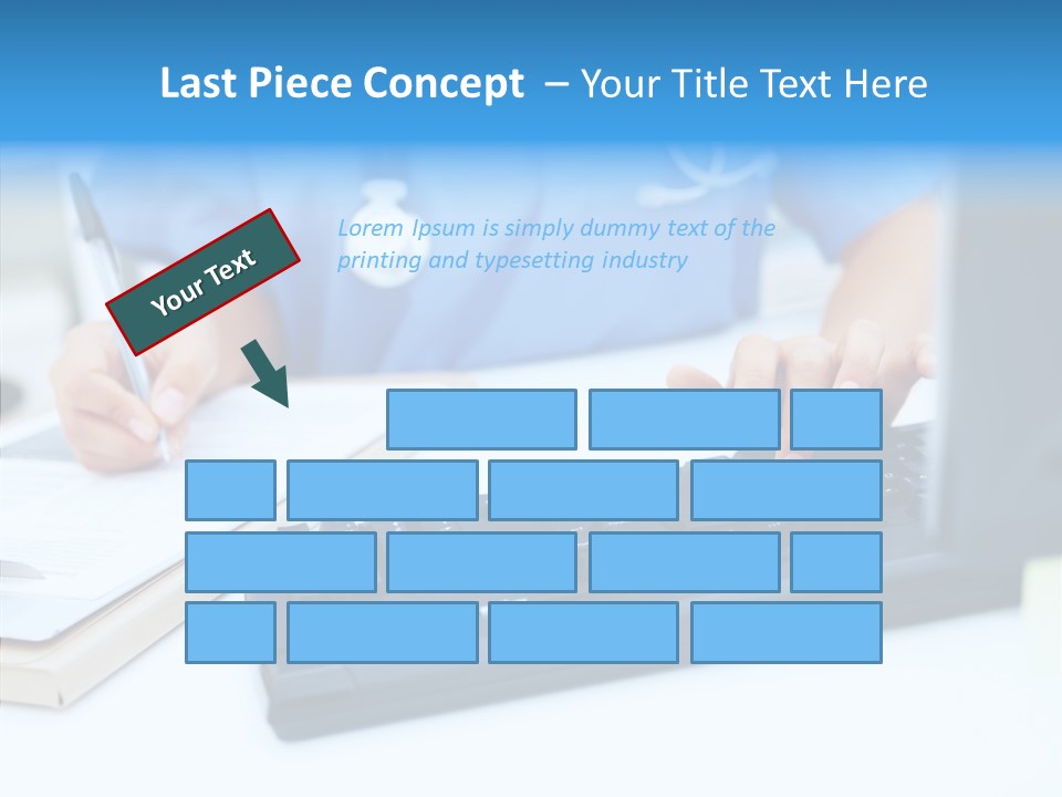 White Women Close Up PowerPoint Template