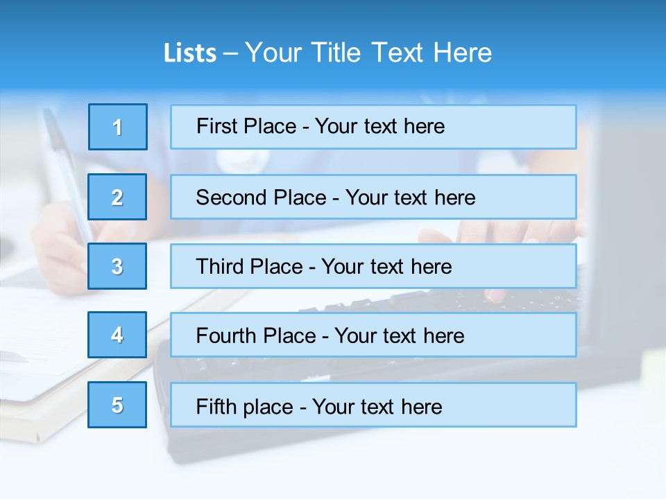 White Women Close Up PowerPoint Template