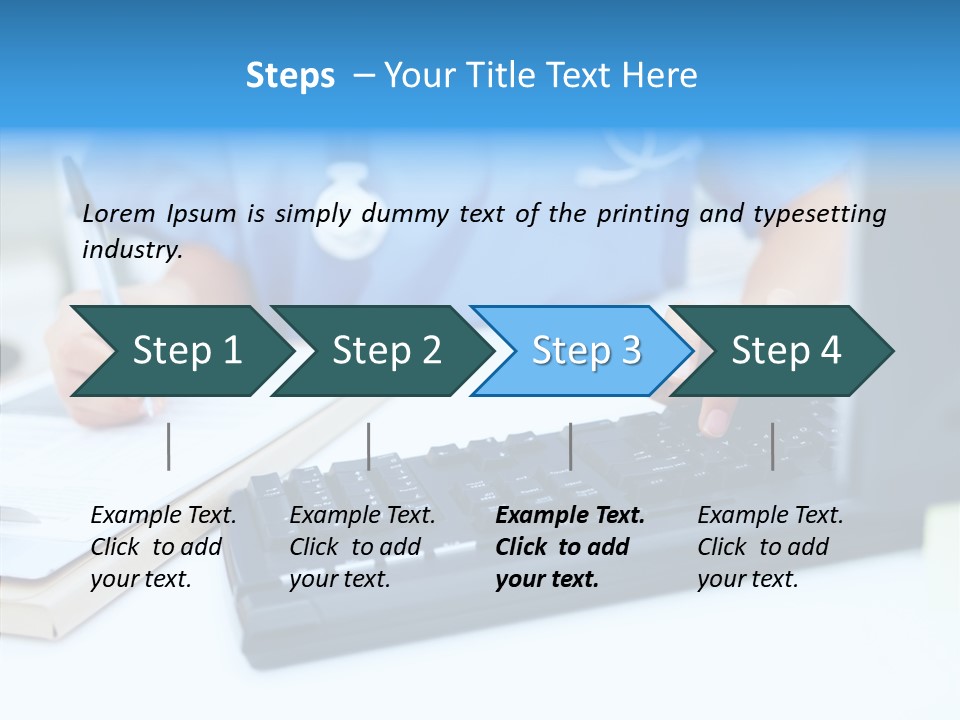White Women Close Up PowerPoint Template