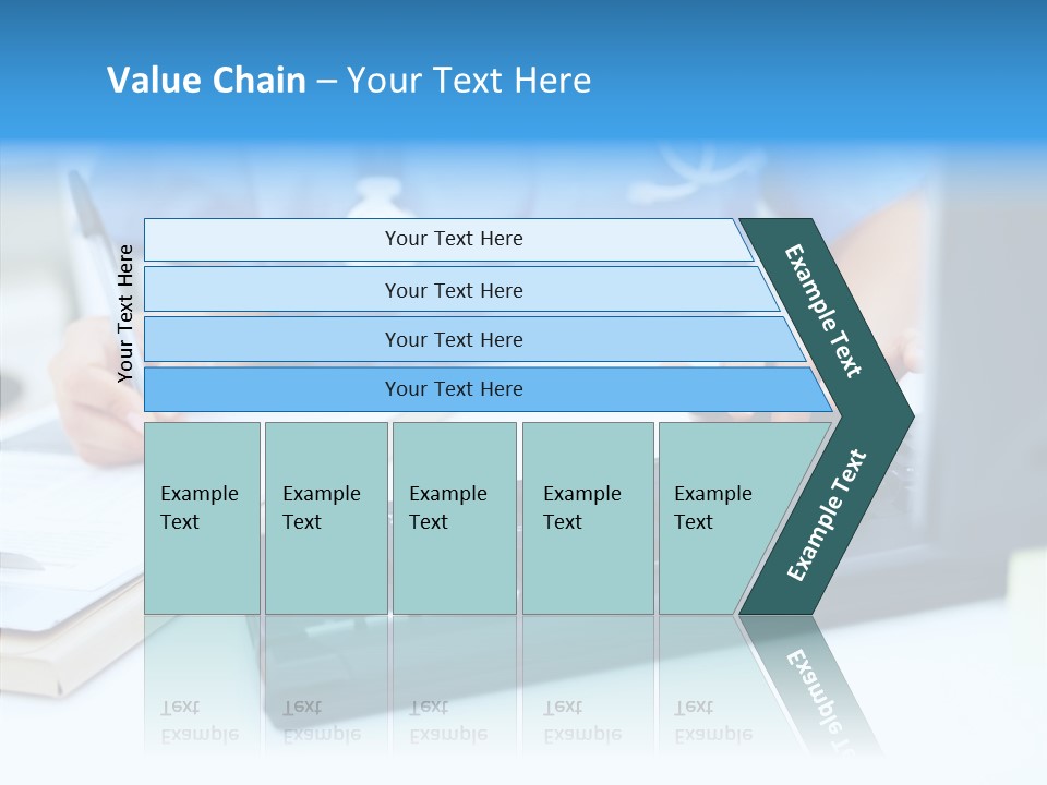 White Women Close Up PowerPoint Template