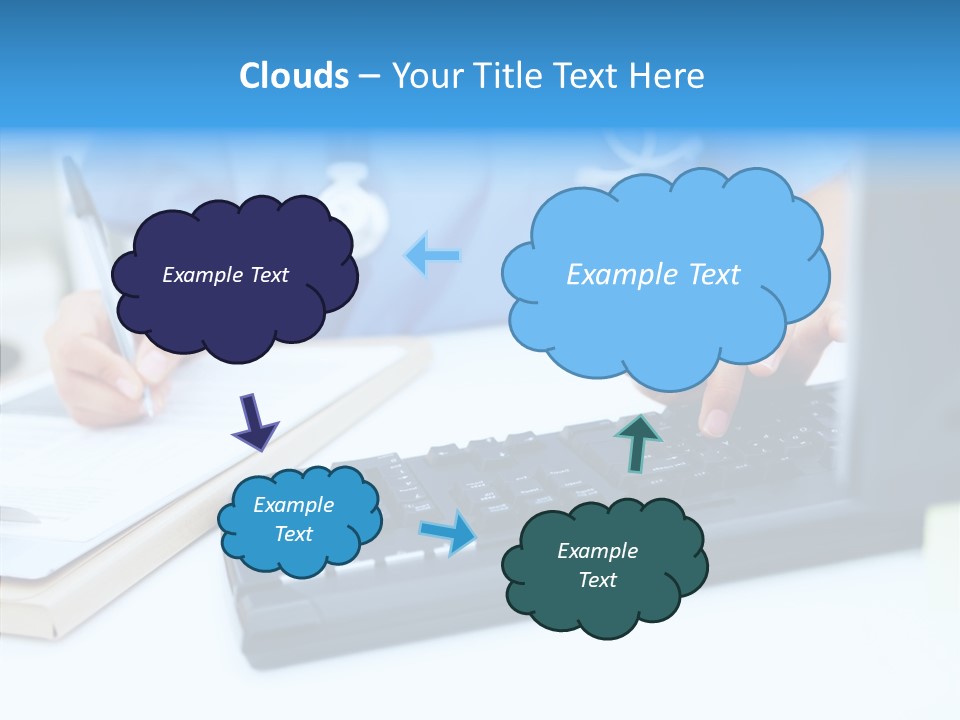 White Women Close Up PowerPoint Template