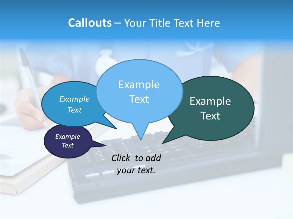 White Women Close Up PowerPoint Template