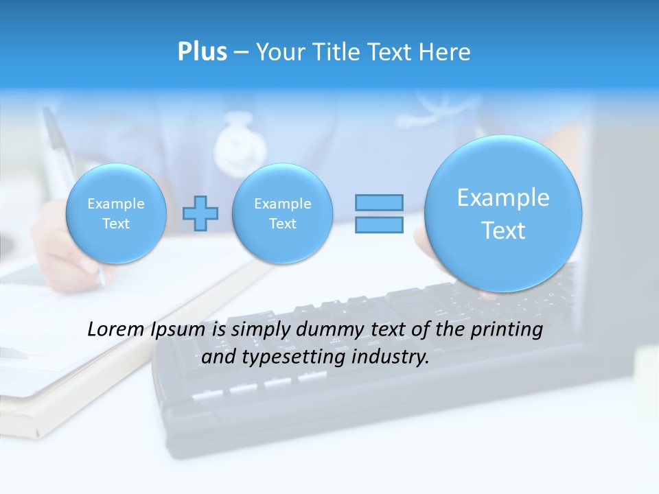 White Women Close Up PowerPoint Template