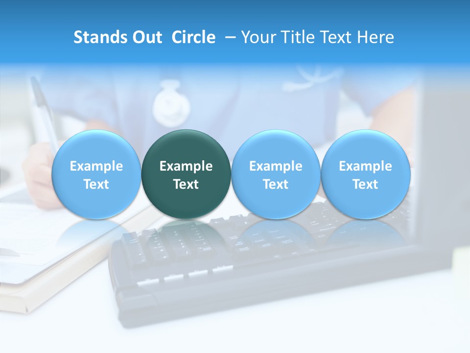 White Women Close Up PowerPoint Template