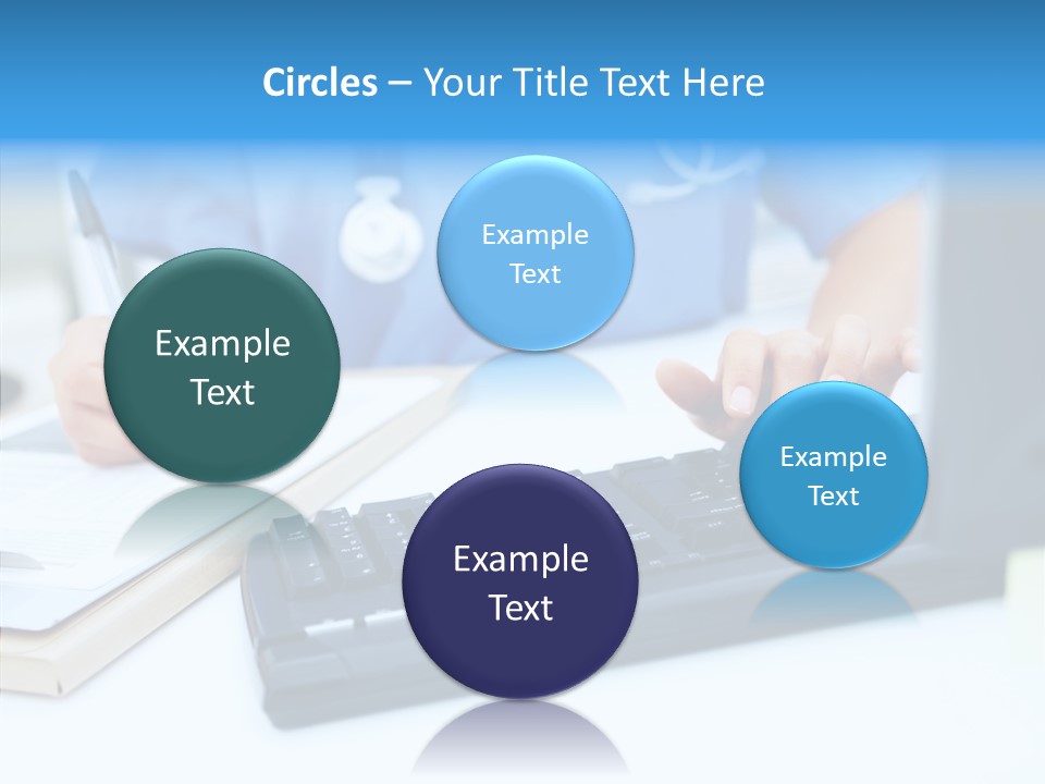 White Women Close Up PowerPoint Template