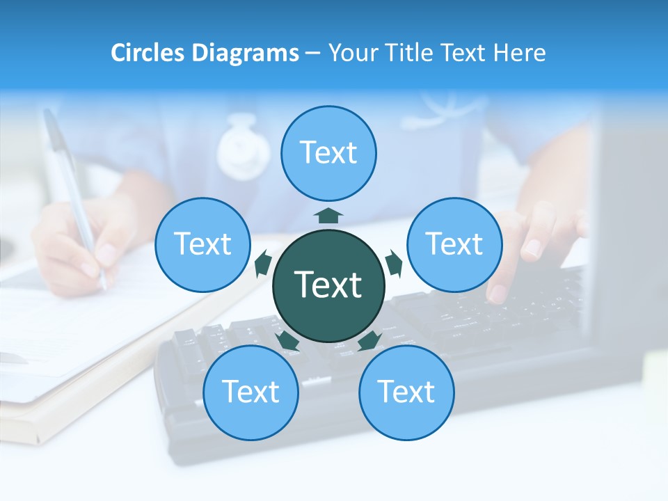 White Women Close Up PowerPoint Template