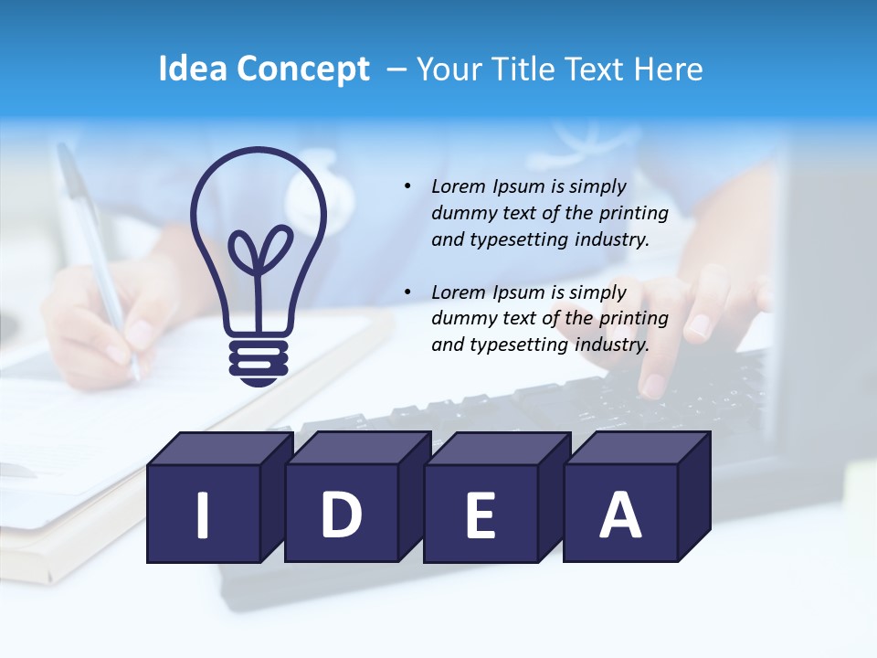 White Women Close Up PowerPoint Template