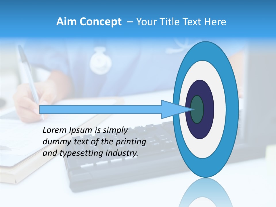 White Women Close Up PowerPoint Template