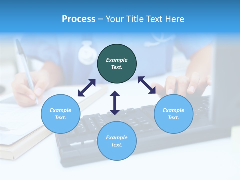 White Women Close Up PowerPoint Template