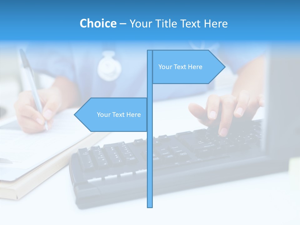 White Women Close Up PowerPoint Template