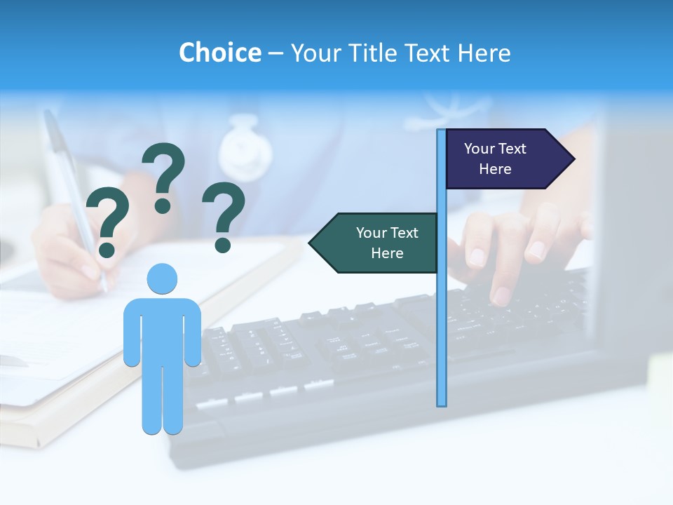 White Women Close Up PowerPoint Template