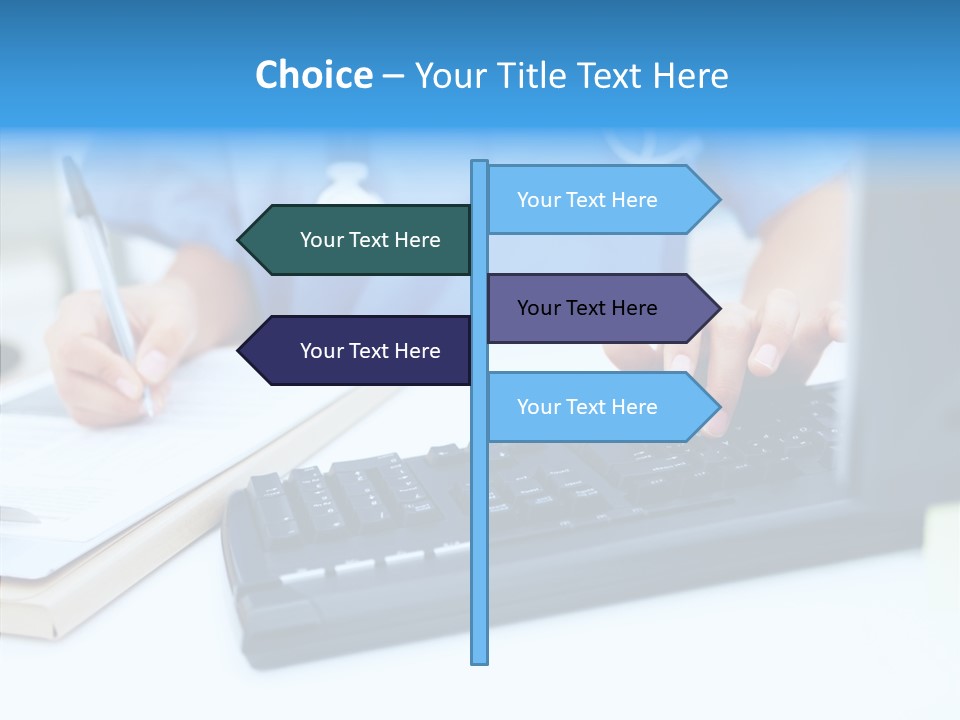 White Women Close Up PowerPoint Template