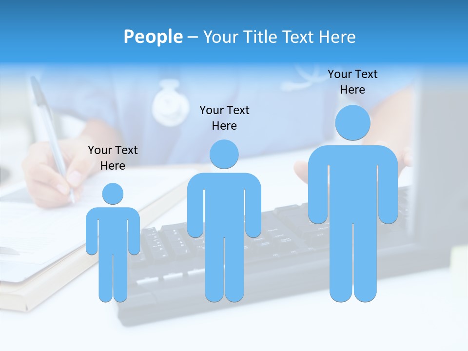 White Women Close Up PowerPoint Template