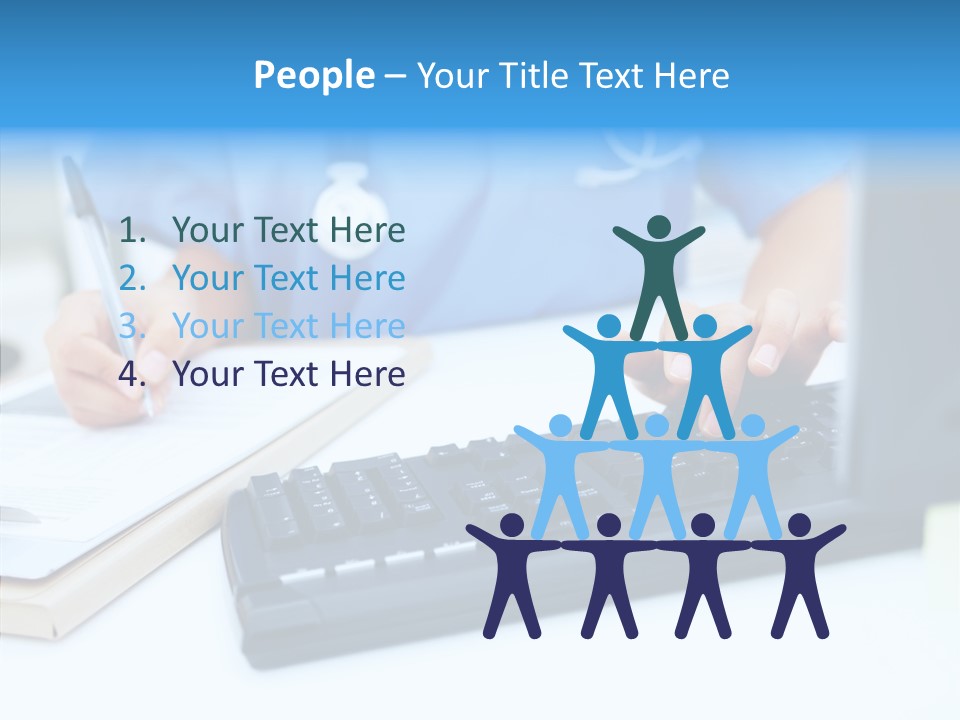 White Women Close Up PowerPoint Template