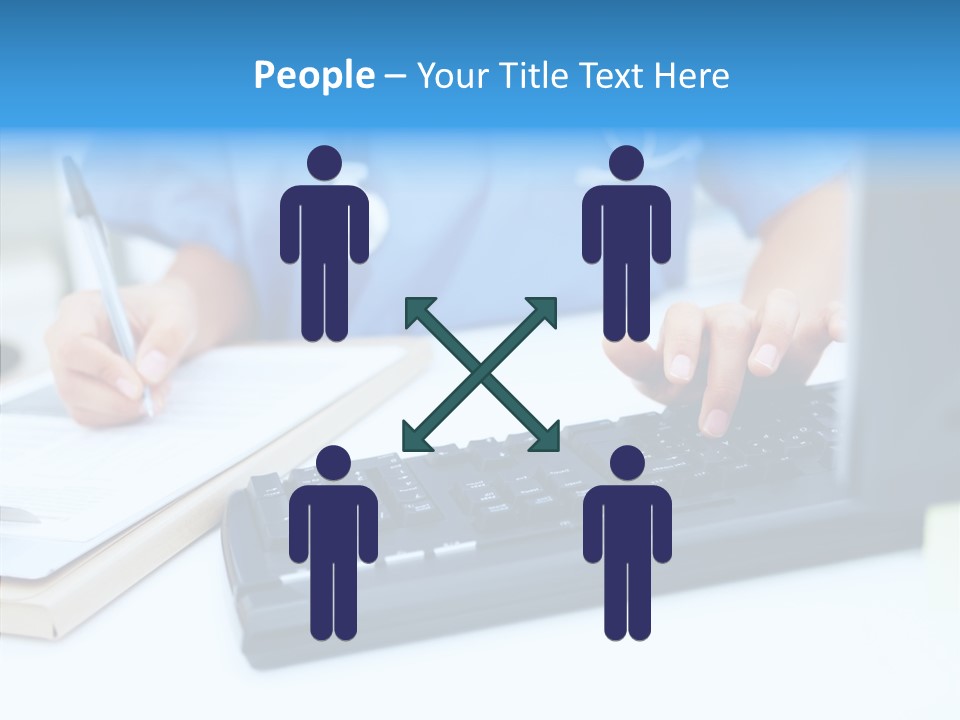 White Women Close Up PowerPoint Template