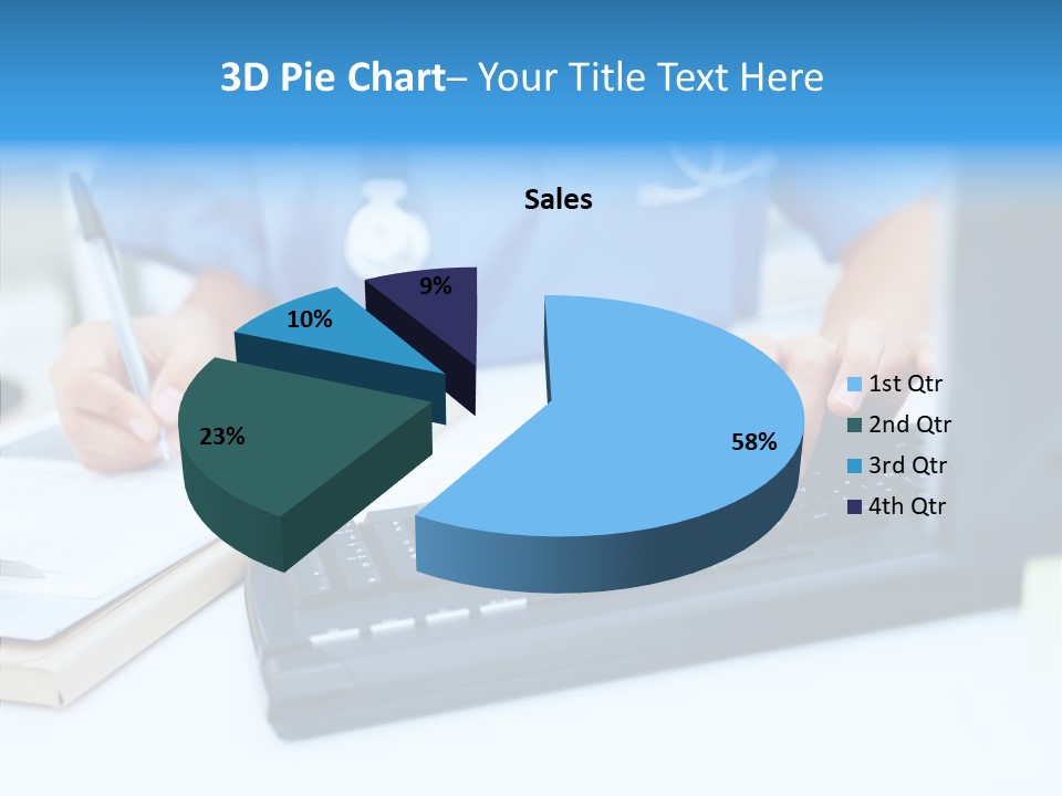 White Women Close Up PowerPoint Template