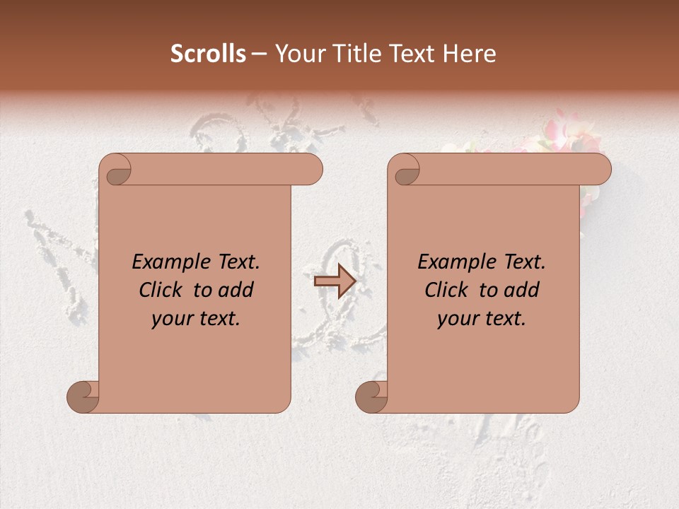 Female Hand Holding Hands PowerPoint Template