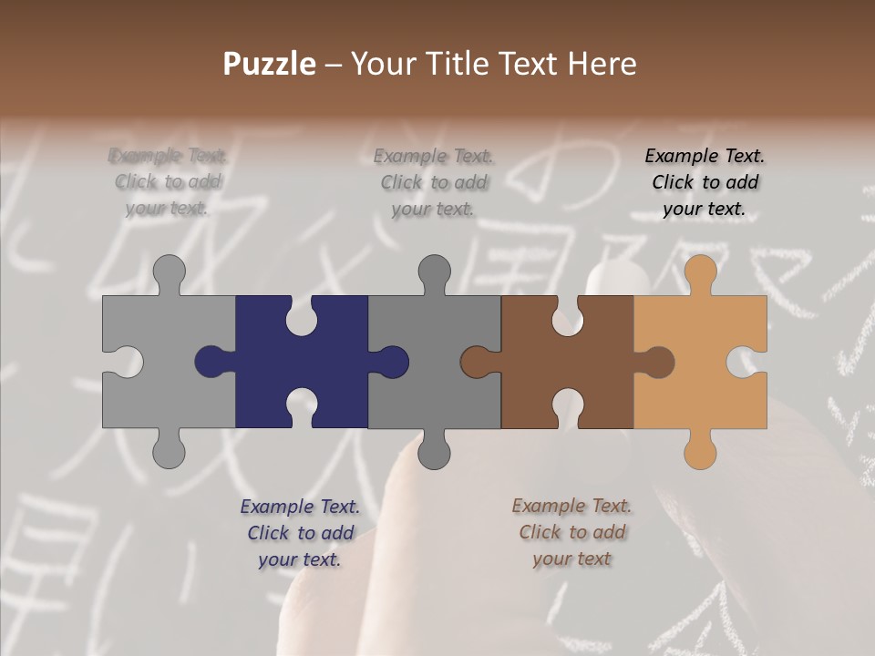 White Finger Sharing PowerPoint Template