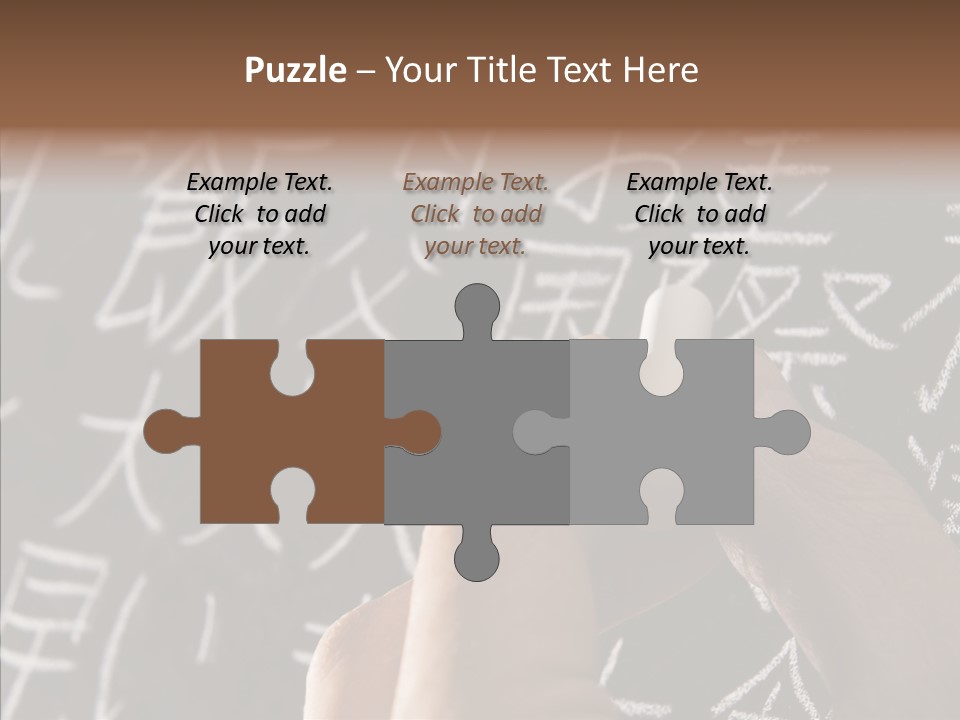 White Finger Sharing PowerPoint Template