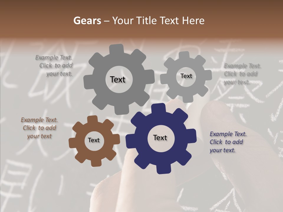 White Finger Sharing PowerPoint Template