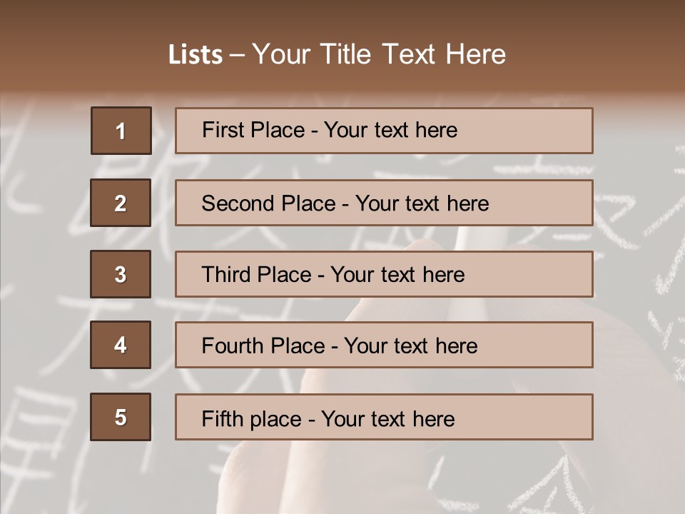 White Finger Sharing PowerPoint Template