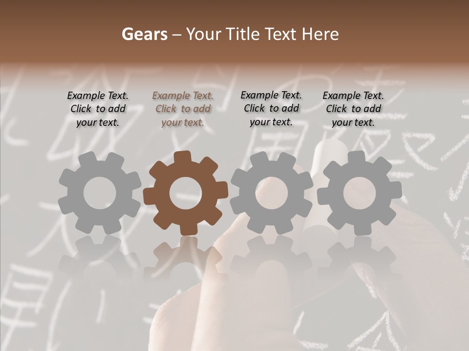 White Finger Sharing PowerPoint Template