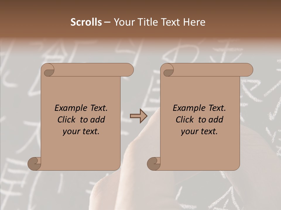 White Finger Sharing PowerPoint Template