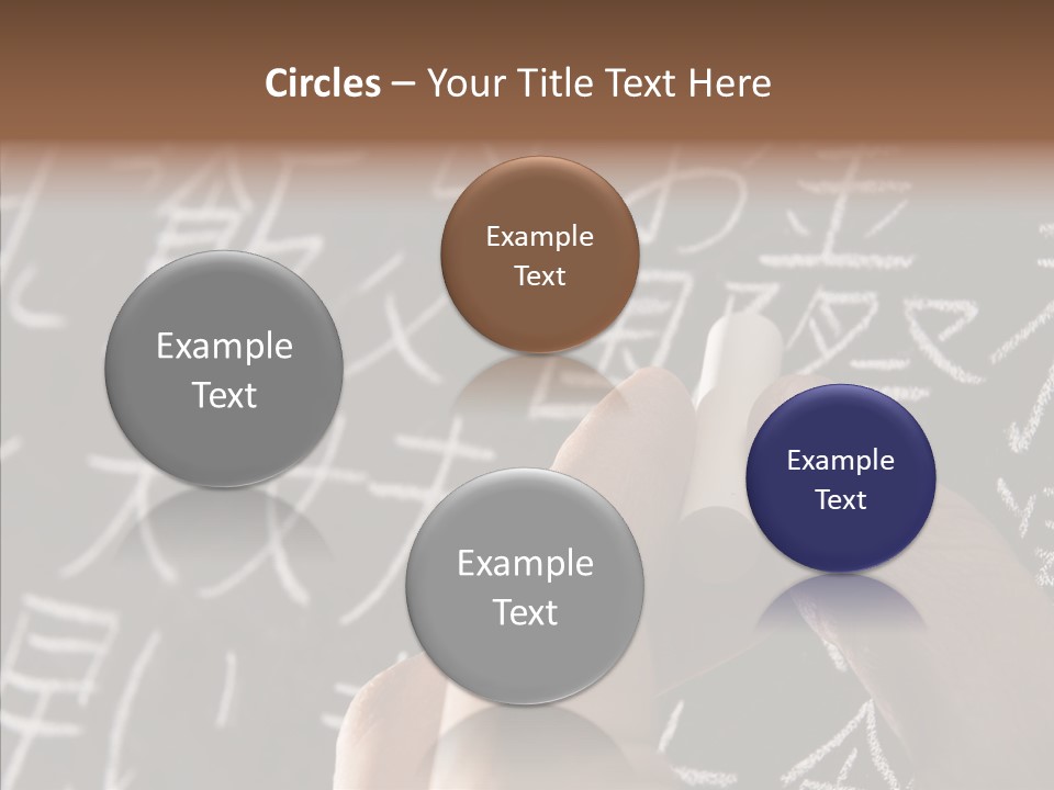 White Finger Sharing PowerPoint Template