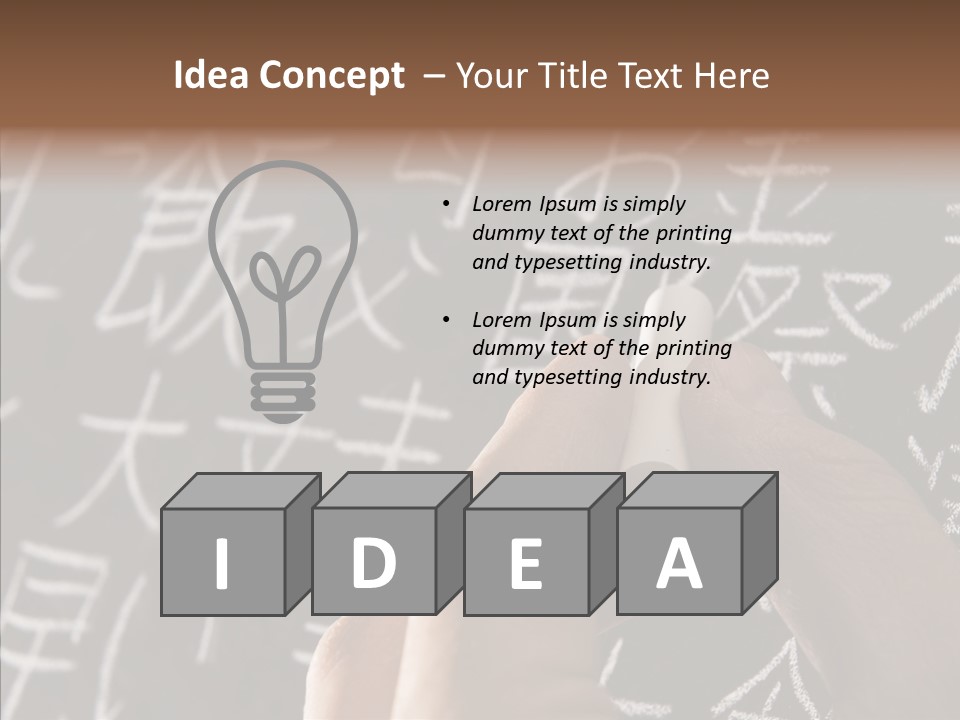 White Finger Sharing PowerPoint Template